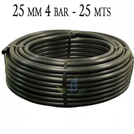 Tuyau en polyéthylène 25 mm | Tuyau agricole 25 mm 4 bar 25 mètres | Tuyau d'irrigation 25 mm | Tuyau d'irrigation 25 mm.