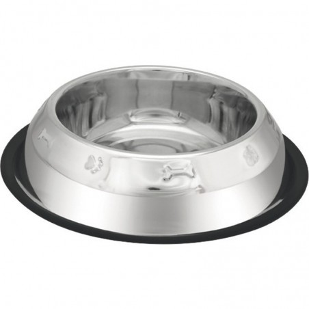 Non-slip stainless steel pyramid dog bowl