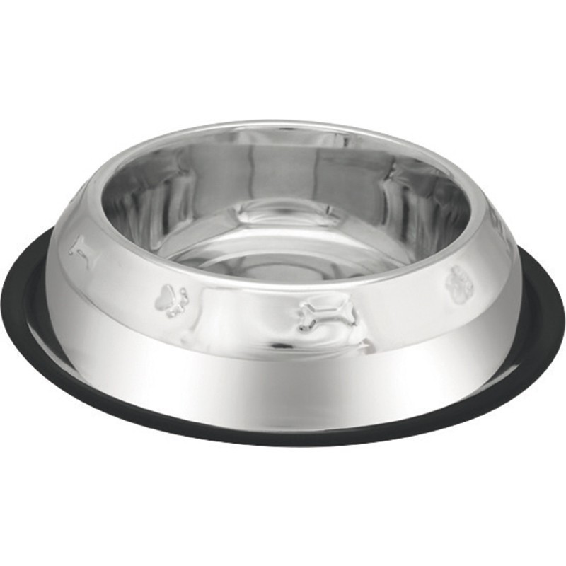 Non-slip stainless steel pyramid dog feeder