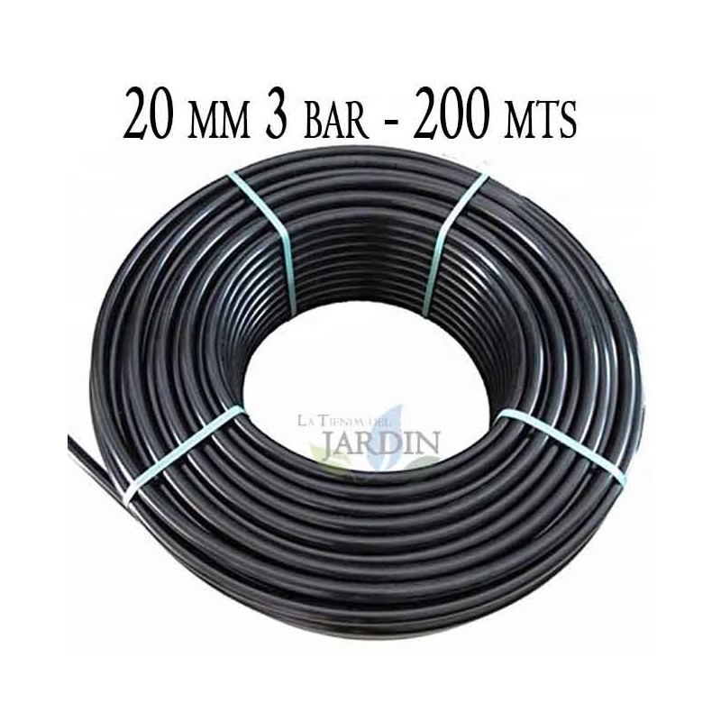 Tubo in polietilene agricolo 20mm 3 bar 200mt nero