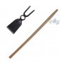 Zappa piatta 28 cm e forca 120 cm con manico, attrezzo manuale per terra Zappa piatta 28 cm e forca 120 cm con manico, attrezzo manuale per terra