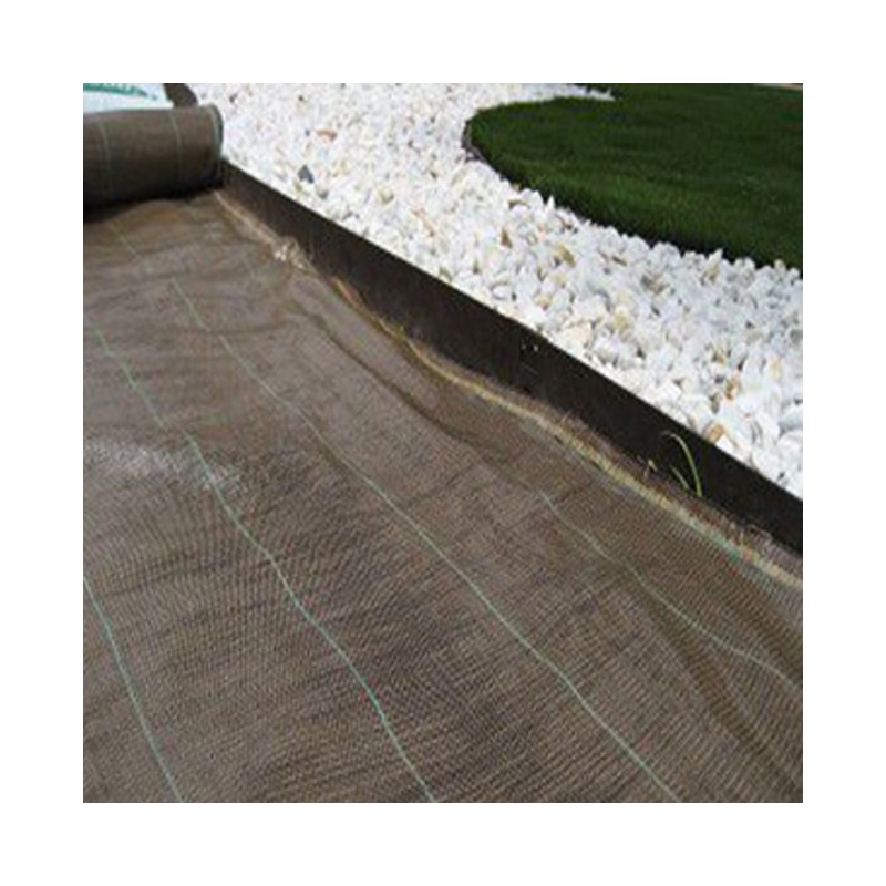 Malla Antihierbas marrón 2 x 100 m, 105 gr/m2, Malla geotextil Permeable al Agua Transpirable. Protección contra Malas Hierbas