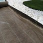 Tela geotêxtil marrom para controle de ervas daninhas, 2 x 100 m, 105 g/m², respirável e permeável à água. Proteção contra ervas Tela geotêxtil marrom para controle de ervas daninhas, 2 x 100 m, 105 g/m², respirável e permeável à água. Proteção contra ervas
