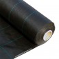 Malla Antihierbas negra 1 x 100 m, 105 gr/m2, Malla geotextil Permeable al Agua y Transpirable. Protección contra Malas Hierbas