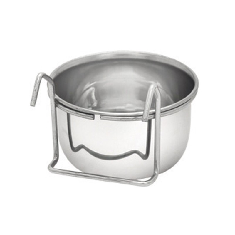 Fressnapf und Trinknapf für Haustiere. Pyradidenförmige Edelstahloberfläche. Mit Haken, 0,9 Liter, 12x5,5 cm Fressnapf und Trinknapf für Haustiere. Pyradidenförmige Edelstahloberfläche. Mit Haken, 0,9 Liter, 12x5,5 cm