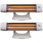 2 x Radiateur chauffage salle de bain infrarouge avec pied 600W-1200W