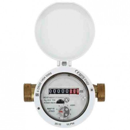 Residential meter 15mm R160 single jet cold water