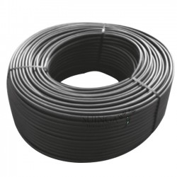 Tuyau flexible d'arrosage 6x8 mm. Conducteur PVC souples noir, 200m, recommandé pour l'arrosage goutte à goutte, Suinga