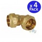 Set di 4 Gomito 40mm in Ottone per Tubo in Polietilene 40mm | Accessorio in ottone Aenor | Unione per Tubi Irrigazione