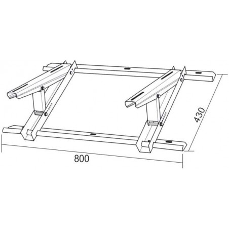 Supporto universale per aria condizionata per tetto o pavimento inclinato