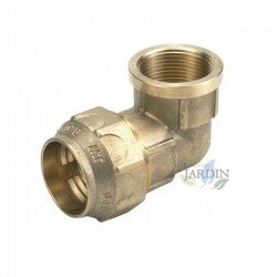 Brass female elbow for polyethylene pipe, size of your choice