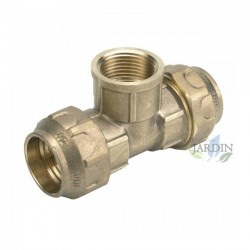 Brass female tee for polyethylene pipe, size of your choice