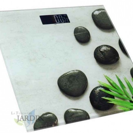 Balança digital de banheiro de precisão, 180 kg, modelo Piedras, vidro temperado, acendimento automático