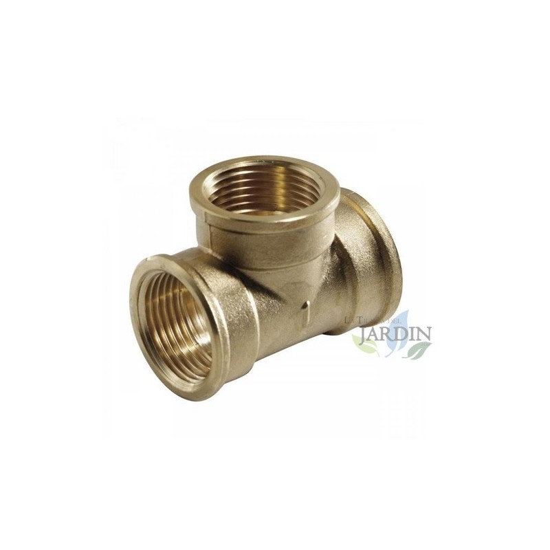 Te latón Hembra | Accesorio laton Aenor | Te rosca hembra | Unión Tubos Riego | Conector Latón Tubos Te latón Hembra | Accesorio laton Aenor | Te rosca hembra | Unión Tubos Riego | Conector Latón Tubos