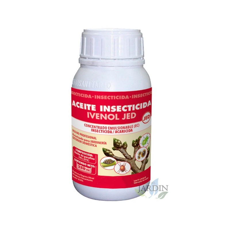Huile insecticide Ivenol JED 250cc. tue les insectes sur les plantes et les feuilles