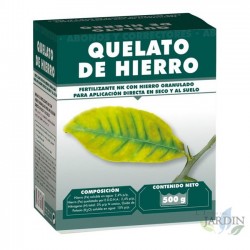 Fertilizante con Quelato de hierro granulado 500 gr.