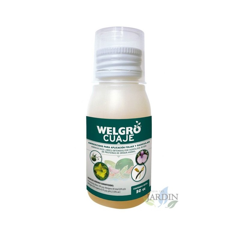 Welgro Cuaje 50cc, acides aminés pour application foliaire et racinaire Welgro Cuaje 50cc, acides aminés pour application foliaire et racinaire