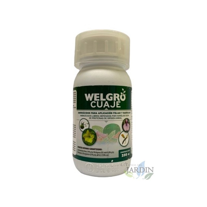 Welgro Cuaje 250cc, acides aminés pour application foliaire et racinaire