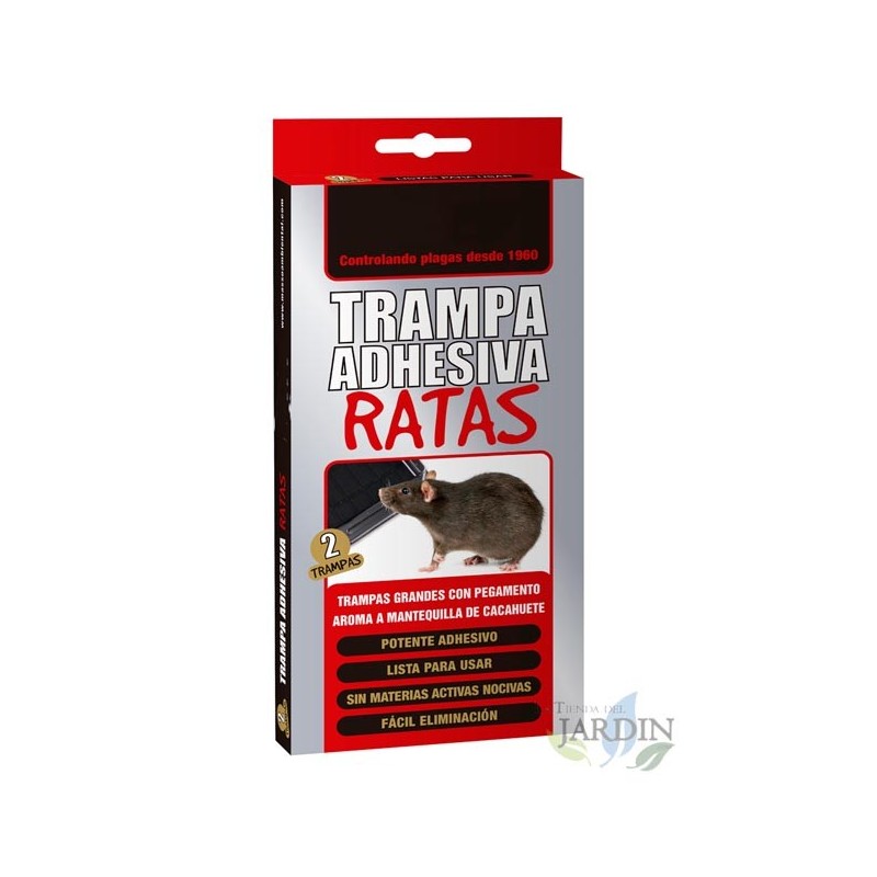 Armadilha adesiva para ratos, estojo com 2 armadilhas