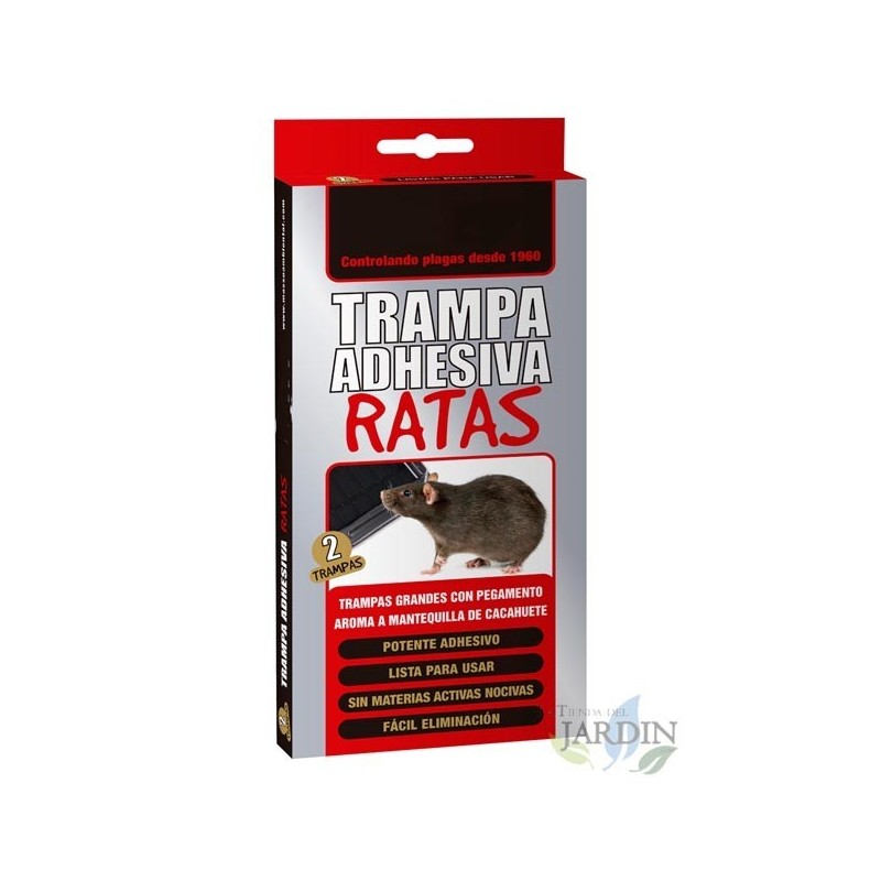 Armadilha adesiva para ratos. Caixa com 2 unidades.
