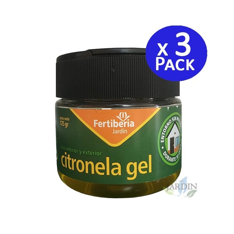 3 x Gel citronnelle 125 gr, produit efficace contre les moustiques