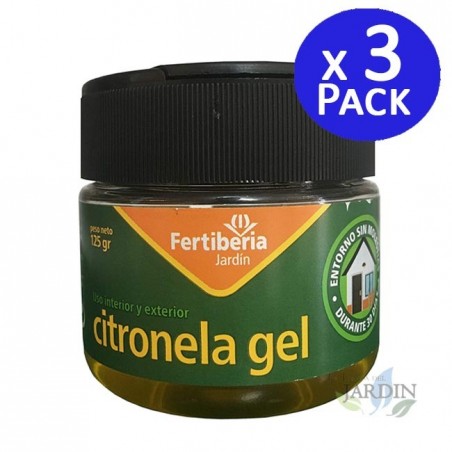 Confezione da 3 gel alla citronella da 125 g, efficaci contro le zanzare