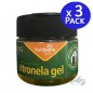Set di 3 Citronella gel 125 gr, prodotto efficace contro le zanzare