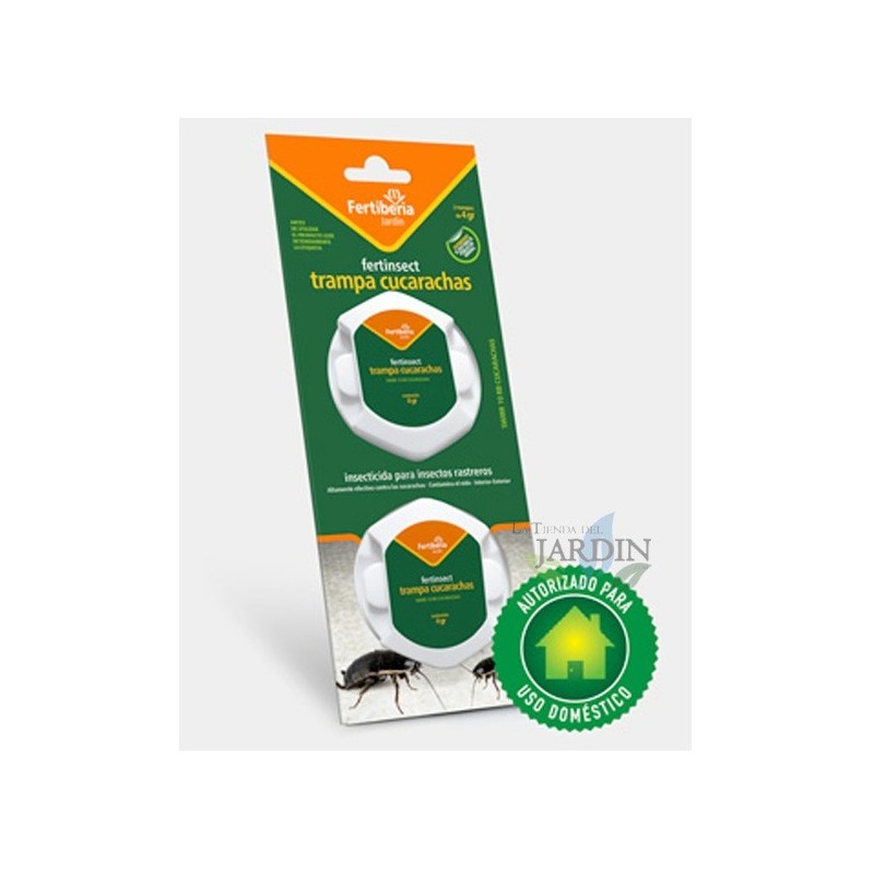 Armadilha para baratas. 2 recipientes, 4 g cada.