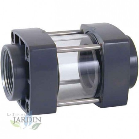Visor de líquido com rosca de 2", ideal para encanamento, irrigação e construção, tubos de 63 mm