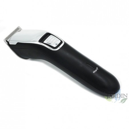 Máquina de cortar cabelo recarregável com bateria de longa duração. Cortes de 3, 6, 9 e 12 mm.