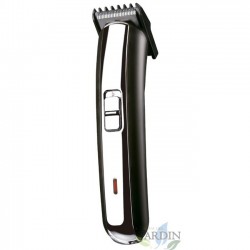 Rechargeable hair clipper with long battery life. 2, 4, 7, 10, and 12 mm cuts.