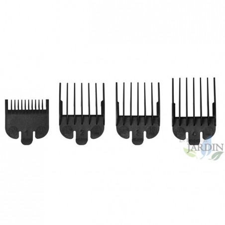 Corded and cordless hair clipper, 2 speeds. 3, 6, 10, and 13 mm cutting lengths.