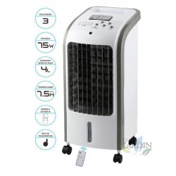 3-in-1 air cooler, 75W: Fan, Cooler and Humidifier 25x26x57 cm