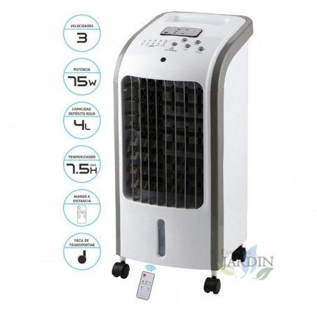 Enfriador de aire 3 en 1, 75W: Ventilador, Refrigerador y Humificador 25x26x57 cm