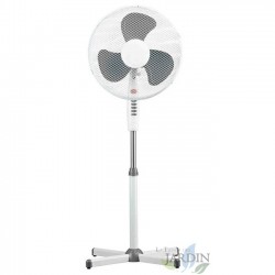 Ventilador de pé de 16", 3 velocidades, 50 W, cinza
