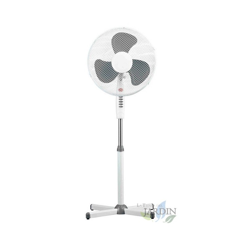 Ventilador de pé de 16'', 3 velocidades, 50 W, cinza, resfriamento potente e eficiente