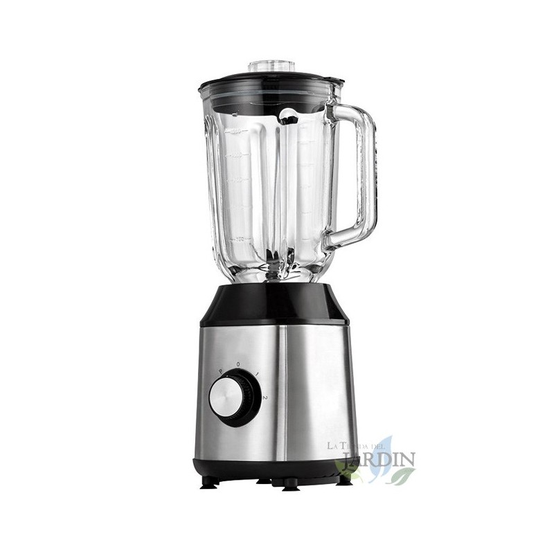 Mixeur inox 1,5 litre 600W, 2 vitesses, pichet inclus