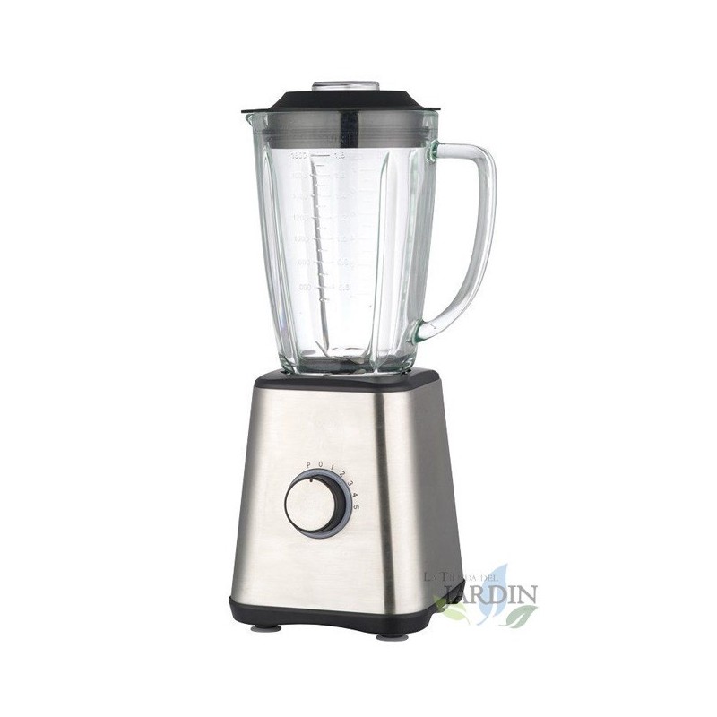 Frullatore in acciaio inox, 1,8 litri, 1200W, 5 velocità, brocca inclusa