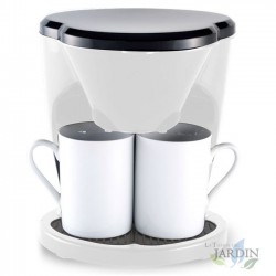 Schwarze Filterkaffeemaschine 0,6 Liter, 2 Tassen 450W