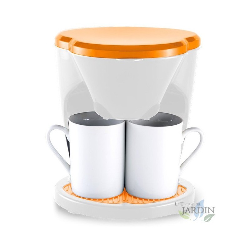 Cafeteira de gotejamento laranja 0,6 litros, 2 xícaras 450W