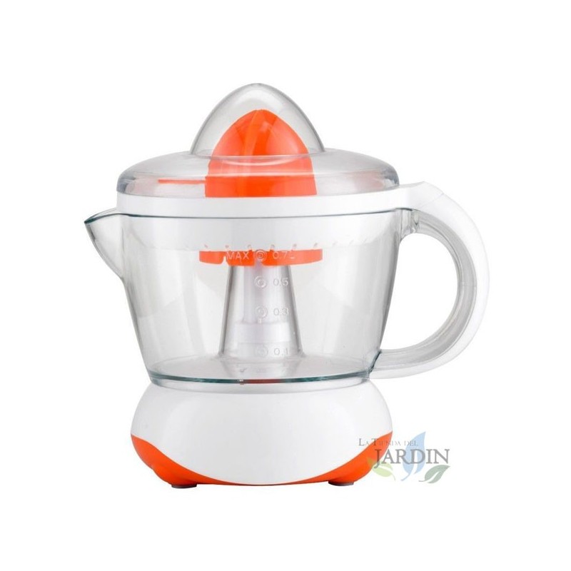Spremiagrumi elettrico arancione da 40W, brocca da 0,70 L.  Spremiagrumi elettrico arancione da 40W, brocca da 0,70 L.
