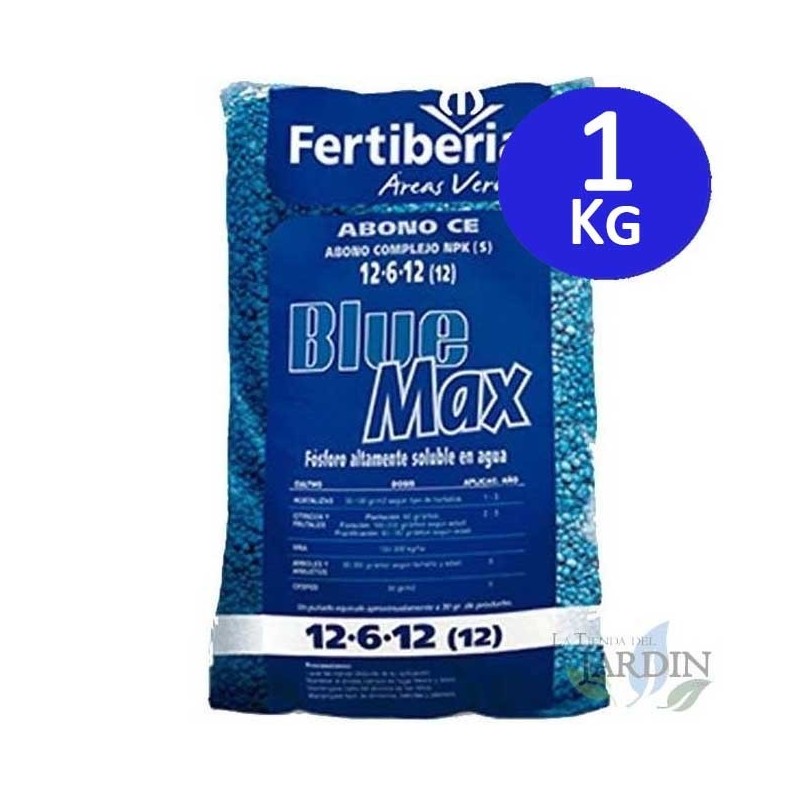 Abono fertilizante complejo Blue Max 16-6-12, 1 Kg