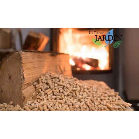 15 Kg Pellet de madera natural 100% para calefacción. Uso Práctico, Conveniente y Eficiente.