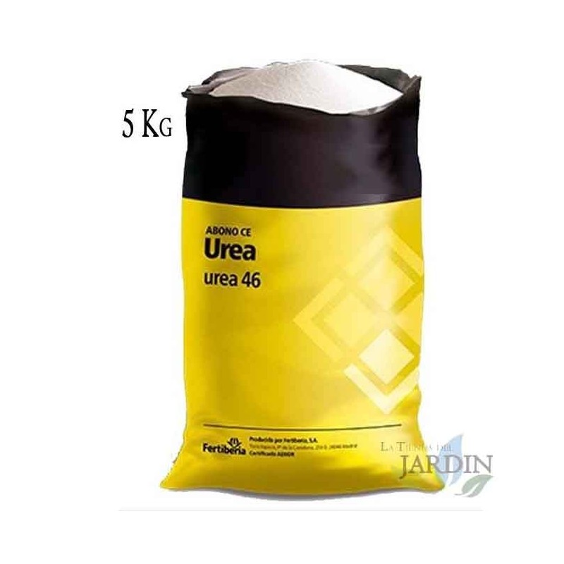 Urea hydrosoluble foliaire 46% (N) 5 Kg. Engrais azote pour l'irrigation et les traitements des feuilles