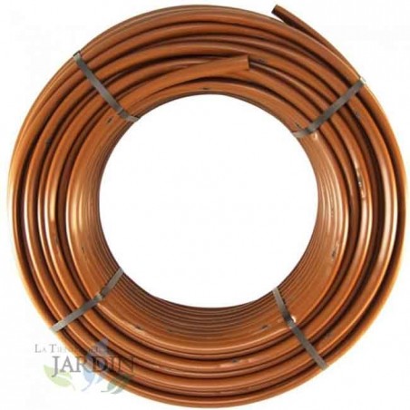 Selbstkompensierendes XFD-Rohr von Rain Bird, 16 mm bei 33 cm Abstand pro Tropfer, braune Spule von 100 Metern