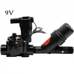 Électrovanne d'arrosage 9V 075DV 3/4'' + Filtre à mailles 3/4'' 2 bar