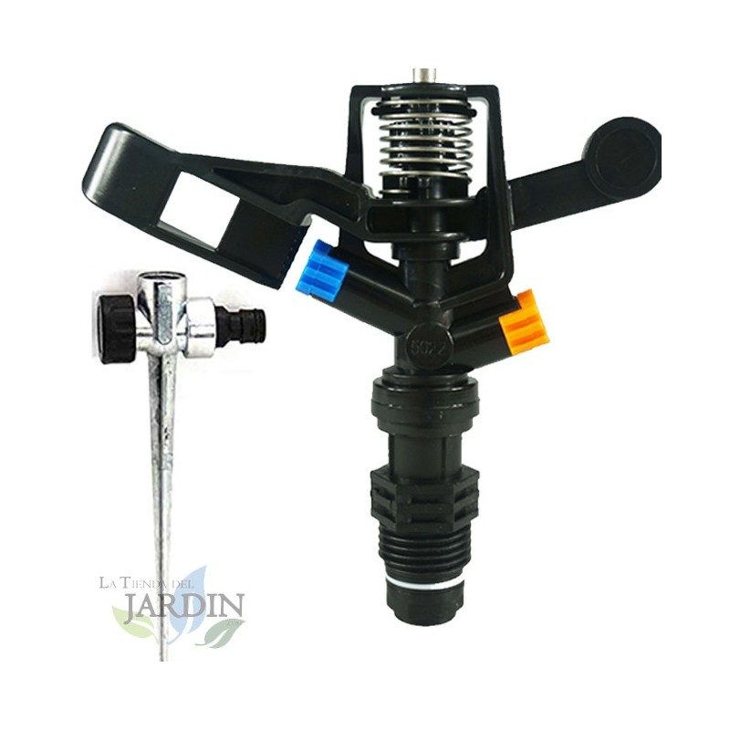 PACK AGRARSPRINKLER KREISFÖRMIG 360º. Reichweite von 7 bis 13 m. Gewinde 1/2''. Enthält einen METALLSPRINKLERHALTER.