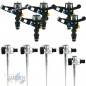 Lot de 5 Arroseur à pulsation, arroseur de pelouse réglable, arroseur circulaire 360° 7-13 m, 1/2'' + Support d'arroseur métalli Lot de 5 Arroseur à pulsation, arroseur de pelouse réglable, arroseur circulaire 360° 7-13 m, 1/2'' + Support d'arroseur métalli
