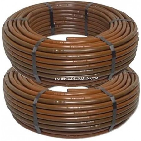 Pack 200m Pipe 16mm drip irrigation with drippers 33cm brown