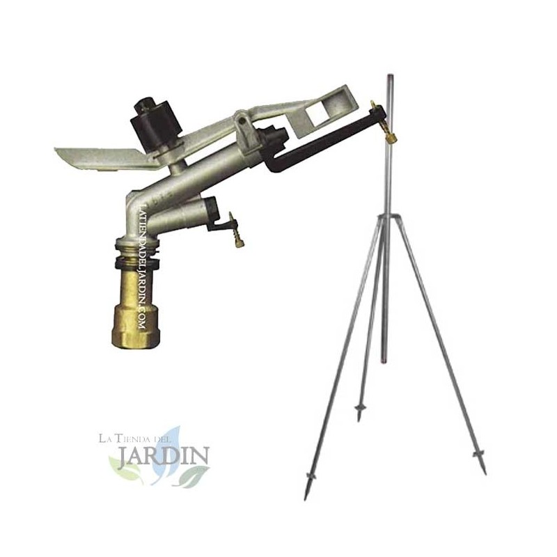 Kit aspersor Ibis agrícola 1'' circular 360º 13-23 m, presión 1,5-5 Bar, incluye trípode metálico Kit aspersor Ibis agrícola 1'' circular 360º 13-23 m, presión 1,5-5 Bar, incluye trípode metálico